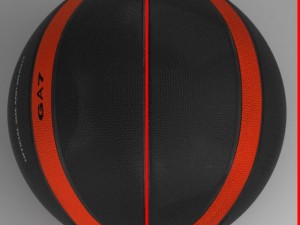 basketball ball eba black 3D Model