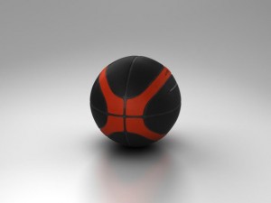 basketball ball eba black 3D Model