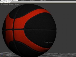 basketball ball eba black 3D Model