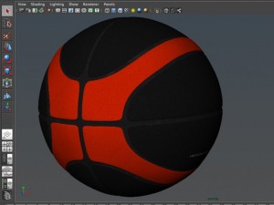 basketball ball eba black 3D Model