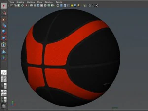 basketball ball eba black 3D Model
