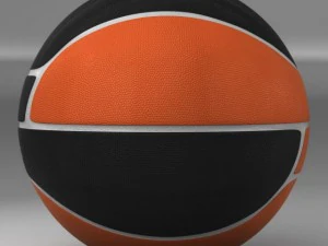 basketball ball euro black 3D Model