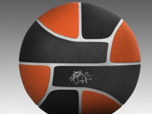 basketball ball euro black 3D Model