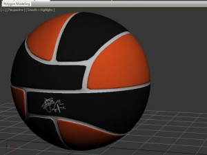 basketball ball euro black 3D Модель