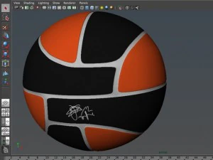 basketball ball euro black 3D Model
