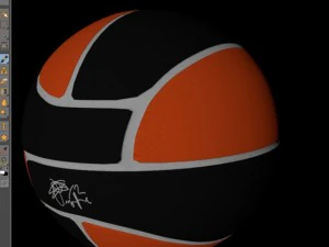 basketball ball euro black 3D Model