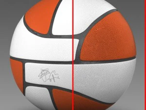 pallone da basket euro bianco Modello 3D