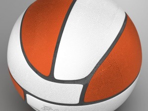 basketball ball euro white 3Dモデル