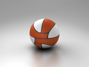basketball ball euro white 3Dモデル
