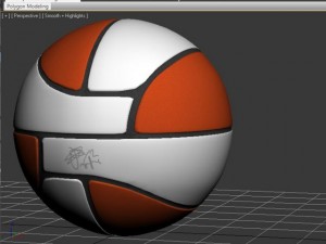 basketball ball euro white 3Dモデル