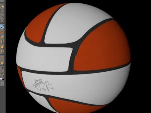 basketball ball euro white 3D Model