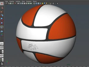 basketball ball euro white 3D Model