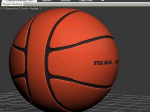 basketball ball 4l orange 3D Model