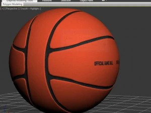 basketball ball 4l orange 3D Model
