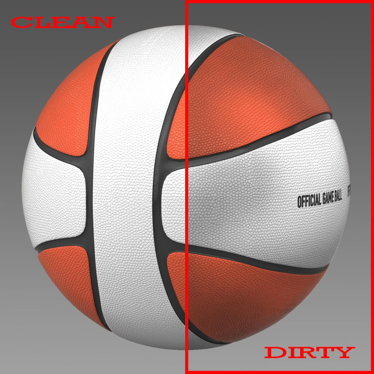 basketball ball 4l bicolor 3D Model .c4d .max .obj .3ds .fbx .stl .blend