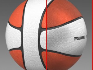 basketball ball 4l bicolor 3D Модель