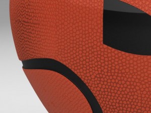 basketball ball star orange 3D Model