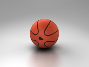 basketball ball star orange 3D Model