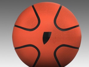 basketball ball star orange 3D Model