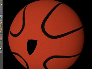 basketball ball star orange 3D Model