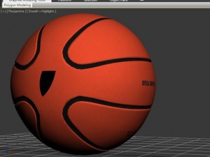 basketball ball star orange 3D Model