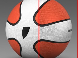basketball ball star bicolor 3D Модель