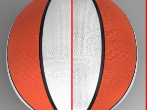 basketball ball star bicolor 3D Model
