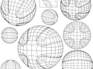 basketball ball star bicolor 3D Model
