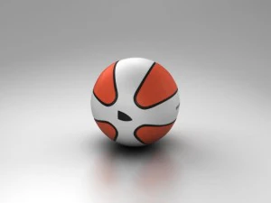 basketball ball star bicolor 3D Model