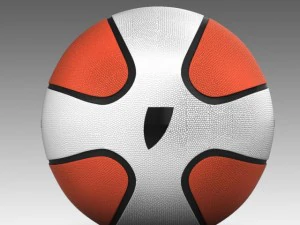 basketball ball star bicolor 3D Model