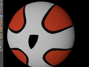 basketball ball star bicolor 3D Model