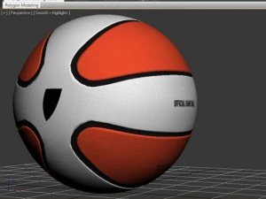 basketball ball star bicolor 3D Model