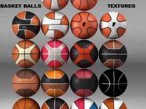 basketball ball set 3D Модель