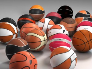 basketball ball set 3D Модель