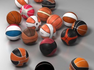 basketball ball set 3D Модель