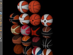 basketball ball set 3D Модель