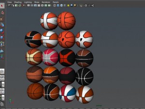 basketball ball set 3D Модель