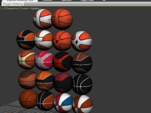 basketball ball set 3D Модель