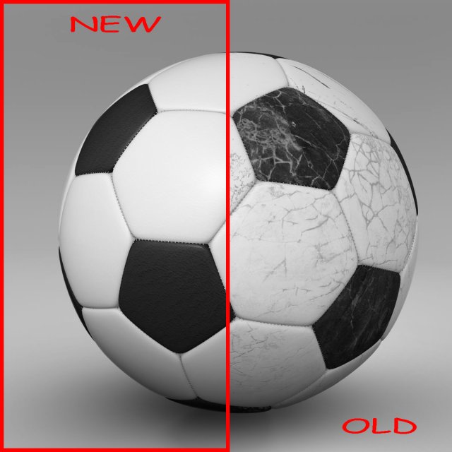 soccerball black white Model 3D .c4d .max .obj .3ds .fbx .stl .blend 