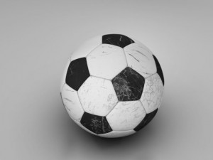 soccerball black white Model 3D