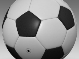 soccerball black white Model 3D