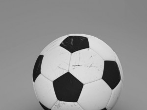 soccerball black white Model 3D