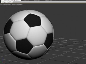 soccerball black white Model 3D