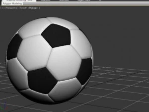 soccerball black white 3D Model