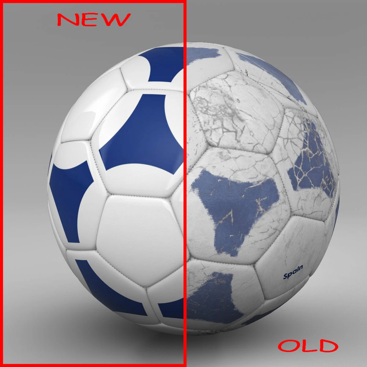 soccerball blue white 3D Model .c4d .max .obj .3ds .fbx .stl .blend 