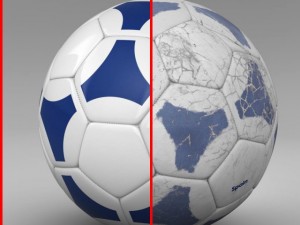 soccerball blue white 3D Модель