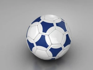 soccerball blue white 3D Model