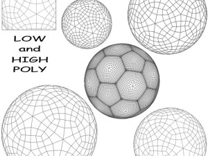 soccerball blue white 3D Model