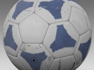soccerball blue white 3D Model
