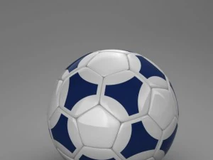 soccerball blue white 3D Model